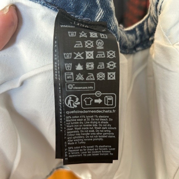 NEW Allsaints Charli denim corset in mid wash - Picture 6 of 9